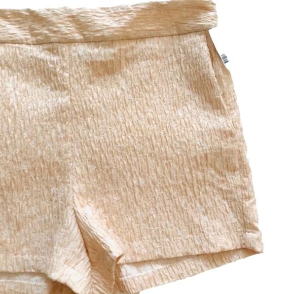 Express Shorts Peachy Pink Textured Dressy Pockets Side Zip Shorts Size 12R - Picture 4 of 12